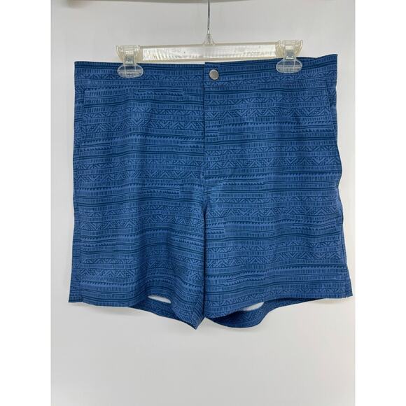 American Eagle Mens Print Mid Rise Board Shorts Pockets Lined Size M Blue NWOT - Picture 2 of 4